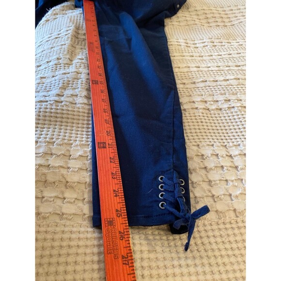 Style & Co Navy Pants Size 12 Crisscross Detail at Ankle ++ Stretch Cropped - Picture 9 of 10